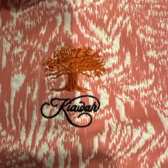 Peter Millar Women's Golf Polo Pink Palm Kiawah Ocean Course Size Large UVF 50+ - Picture 2 of 7